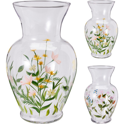 Vas Blommor Glas 27 cm