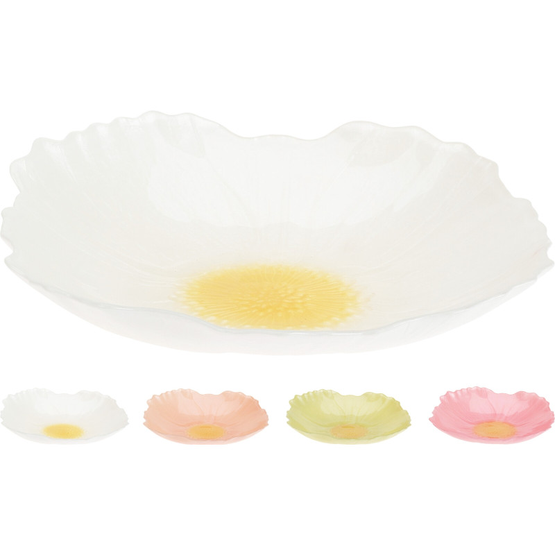 Skål Fat Blomma Glas 21 cm