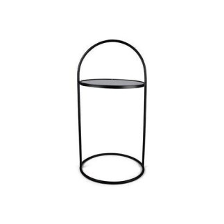Bord glas/metall Svart H71 cm