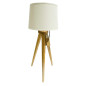 Lampa bord trä Vit skärm 49 cm Lampa bord trä Vit skärm 49 cm