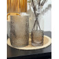 Vas Ljushållare Glas Taupe 21 cm Vas Ljushållare Glas Taupe 21 cm