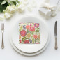 Servett Blommor 33x33cm