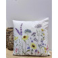Kudde Blommor Vit 45x45 cm
