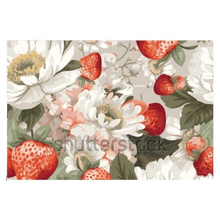 Underlägg Kork Jordgubbar 43x30 cm 4-pack