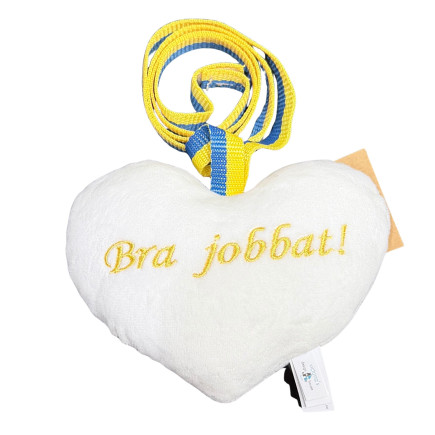 Hjärta Student Vitt 12x15 cm