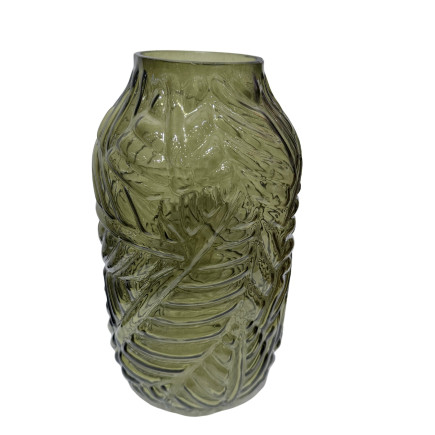 Vas Grön Glas 21 cm