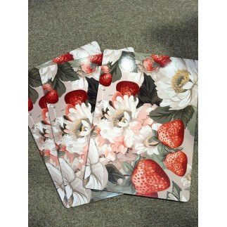Underlägg Kork Jordgubbar 43x30 cm 4-pack