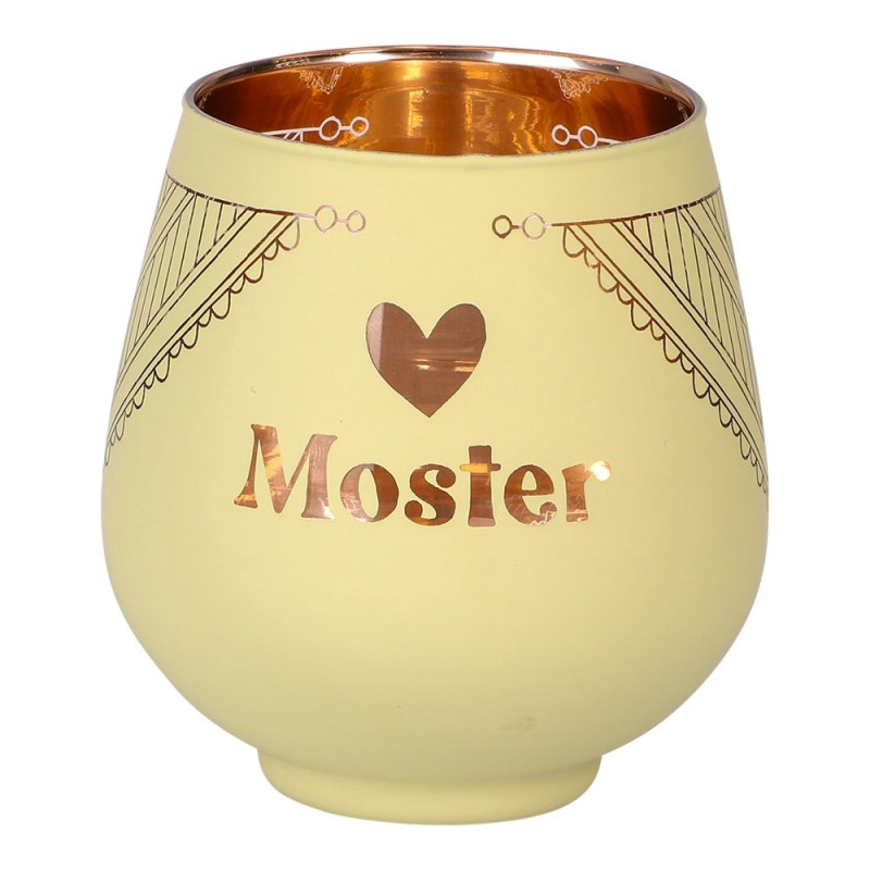 Lykta Moster Glas Mirror Candle med text Ljuslykta Lykta Moster Glas Mirror Candle med text Ljuslykta