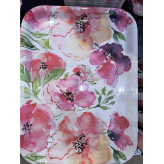 Bricka Blommor 43x32 cm