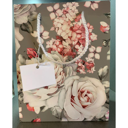 Presentpåse Blomma 3-pack 23x18x10 cm