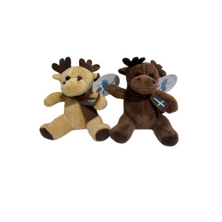 Nyckelring Älg Brun Beige Sverige 13 cm