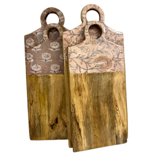 Bricka Uppläggningsfat Trä/Emalj 43 cm
