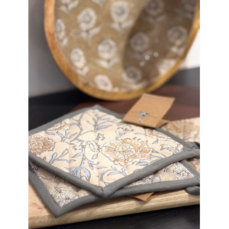 Grytlapp Beige Textil 20x20 cm