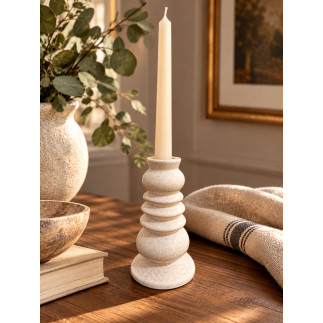 Ljusstake Keramik Creme 15,5 cm