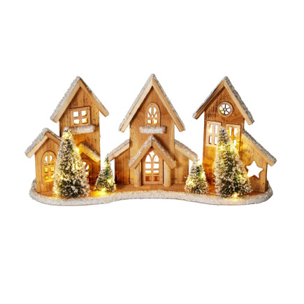 Julby By Hus Led Trä 48 cm