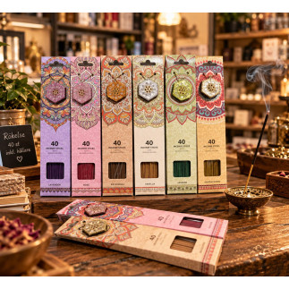 Rökelse Rose med hållare 40-pack