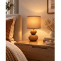 Bordslampa Lampa Klot Brun Keramik 29 cm Bordslampa Lampa Klot Brun Keramik 29 cm