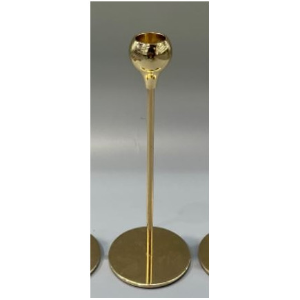 Ljusstake Metall Guld Droppe 22 cm