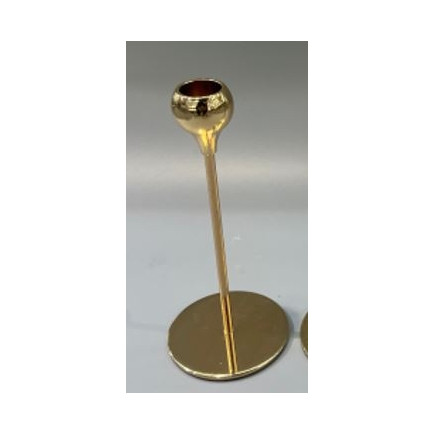 Ljusstake Metall Guld Droppe 18 cm