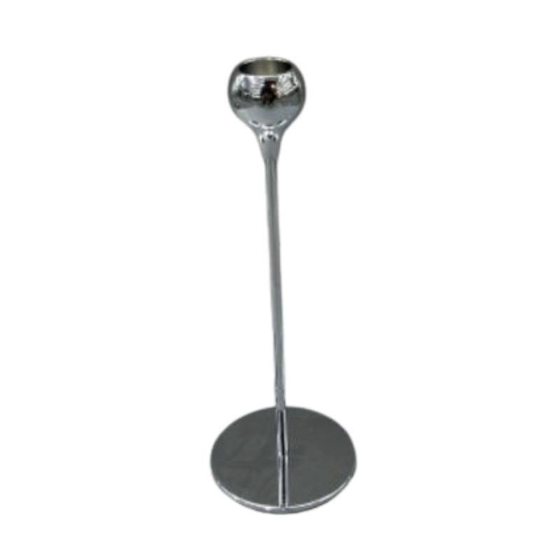 Ljusstake Metall Silver Droppe 22 cm