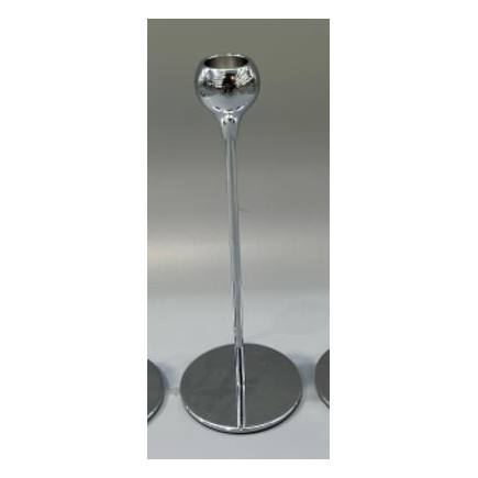 Ljusstake Metall Silver Droppe 22 cm