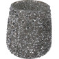 Ljushållare Silver Glitter Glas 10x10 cm