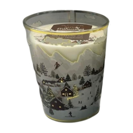 Doftljus Iced Chalat Jul Glasburk 16 cm