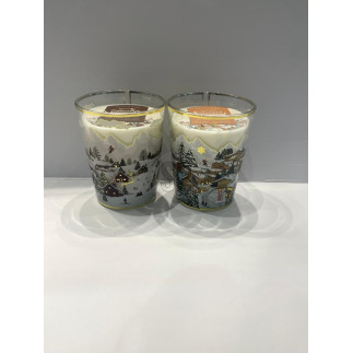 Doftljus Iced Chalat Jul Glasburk 16 cm