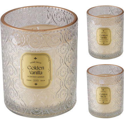 Doftljus Golden Vanilla Glasburk 12,5 cm
