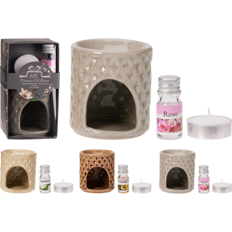 Aromalampa Presentset Doftolja Ljus Beige/Natur Keramik 7,5 cm Aromalampa Presentset Doftolja Ljus Beige/Natur Keramik 7,5 cm