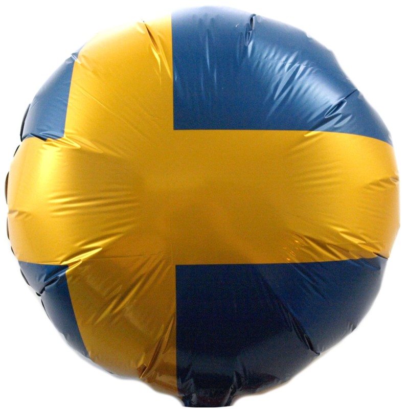 Folieballong 45cm ballong svenska flaggan student Folieballong 45cm ballong svenska flaggan student