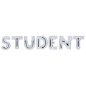 Student Folieballong Silver 40cm