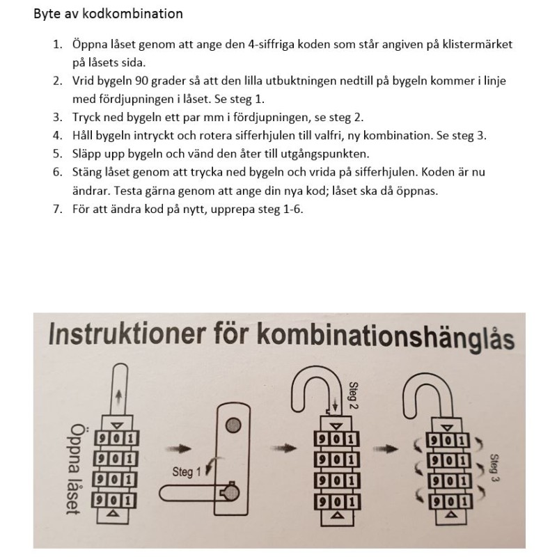 Hänglås kombinationslås 45mm Hänglås kombinationslås 45mm