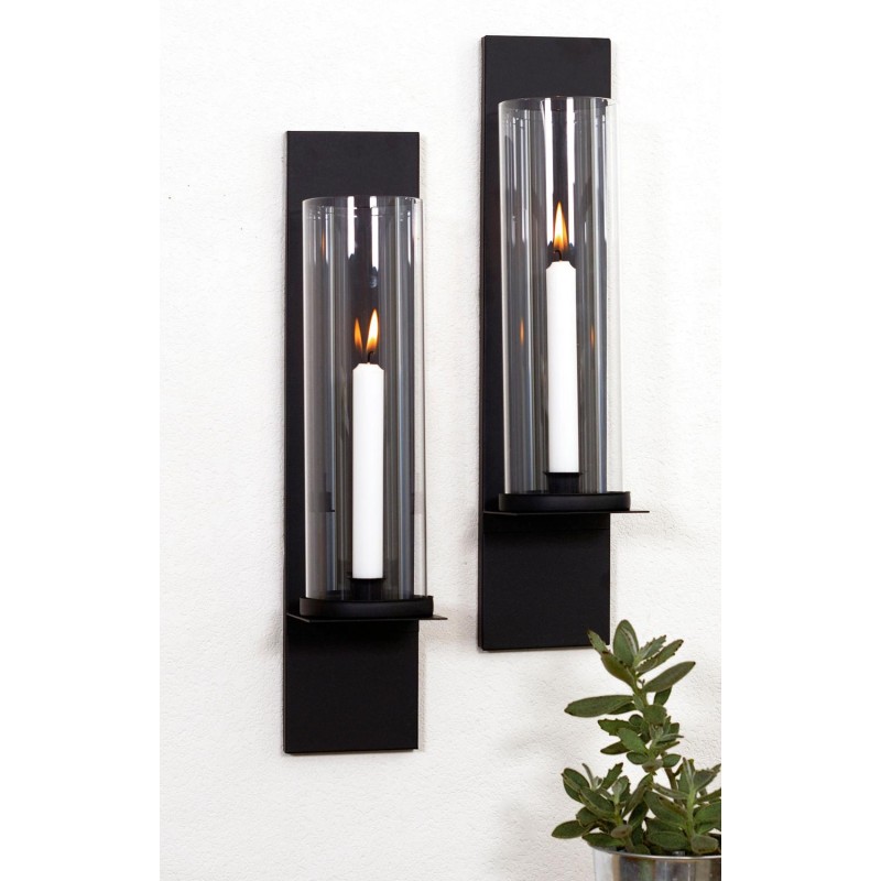Lampett vägglykta smide 2-pack lykta ljuslykta Lampett vägglykta smide 2-pack lykta ljuslykta