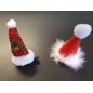 Hårklämma Jul Tomtemössa röd/glitter 2-pack 10 cm
