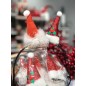 Hårklämma Jul Tomtemössa röd/glitter 2-pack 10 cm