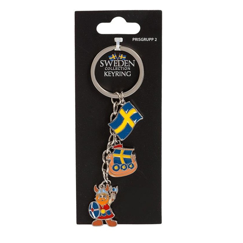 Nyckelring Souvenir Viking Vikingskepp Flagga Nyckelring Souvenir Viking Vikingskepp Flagga