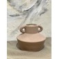 Urna Vas med handtag Beige 12 cm