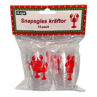 Snapsglas Shotsglas Kräftskiva 12-pack