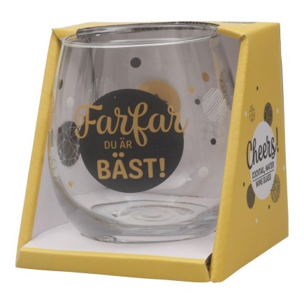 Cheers Glas "FARFAR Du är bäst" Dricksglas