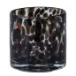 Ljushållare Grå/Svart Mönstrad Glas 12x12 cm