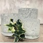 Ljushållare Grå Mönstrat Glas 10x10 cm