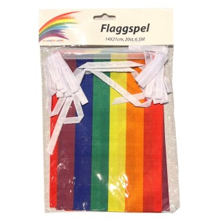 Flaggspel Regnbåge HBTQ+ 20 st