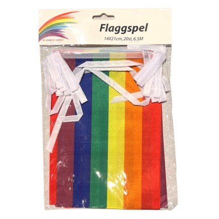 Flaggspel Regnbåge HBTQ+ 20 st
