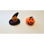 Hårklämma Halloween Hatt & Pumpa 2-pack