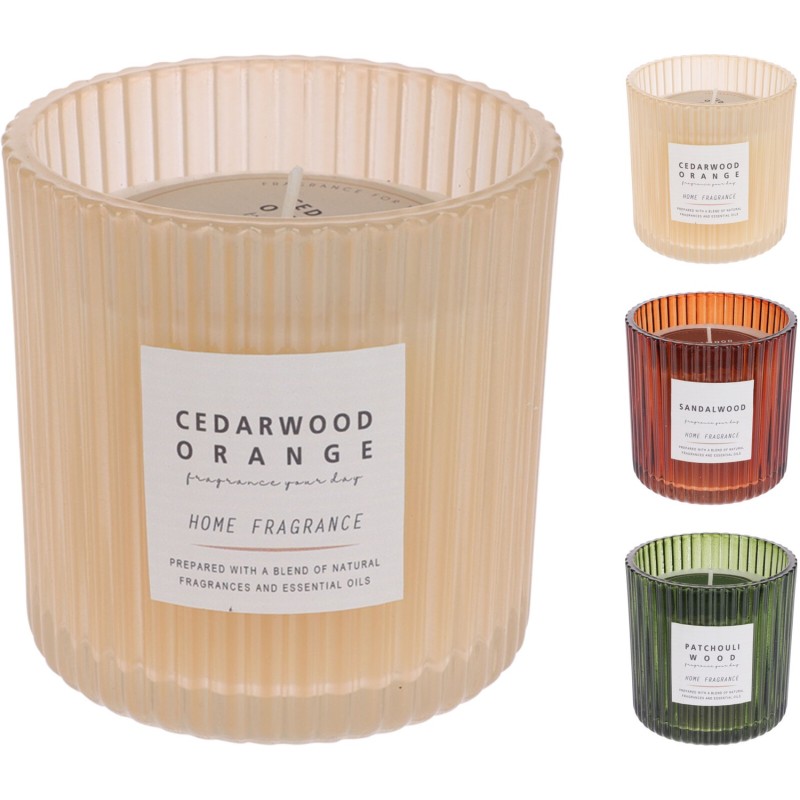 Doftljus Cedarwood Orange Beige Peach 9 cm Doftljus Cedarwood Orange Beige Peach 9 cm