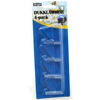 Klämma Duk Dukklämma Transparent 4-pack 