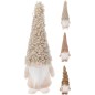Tomte Beige Stjärnor Textil 32 cm